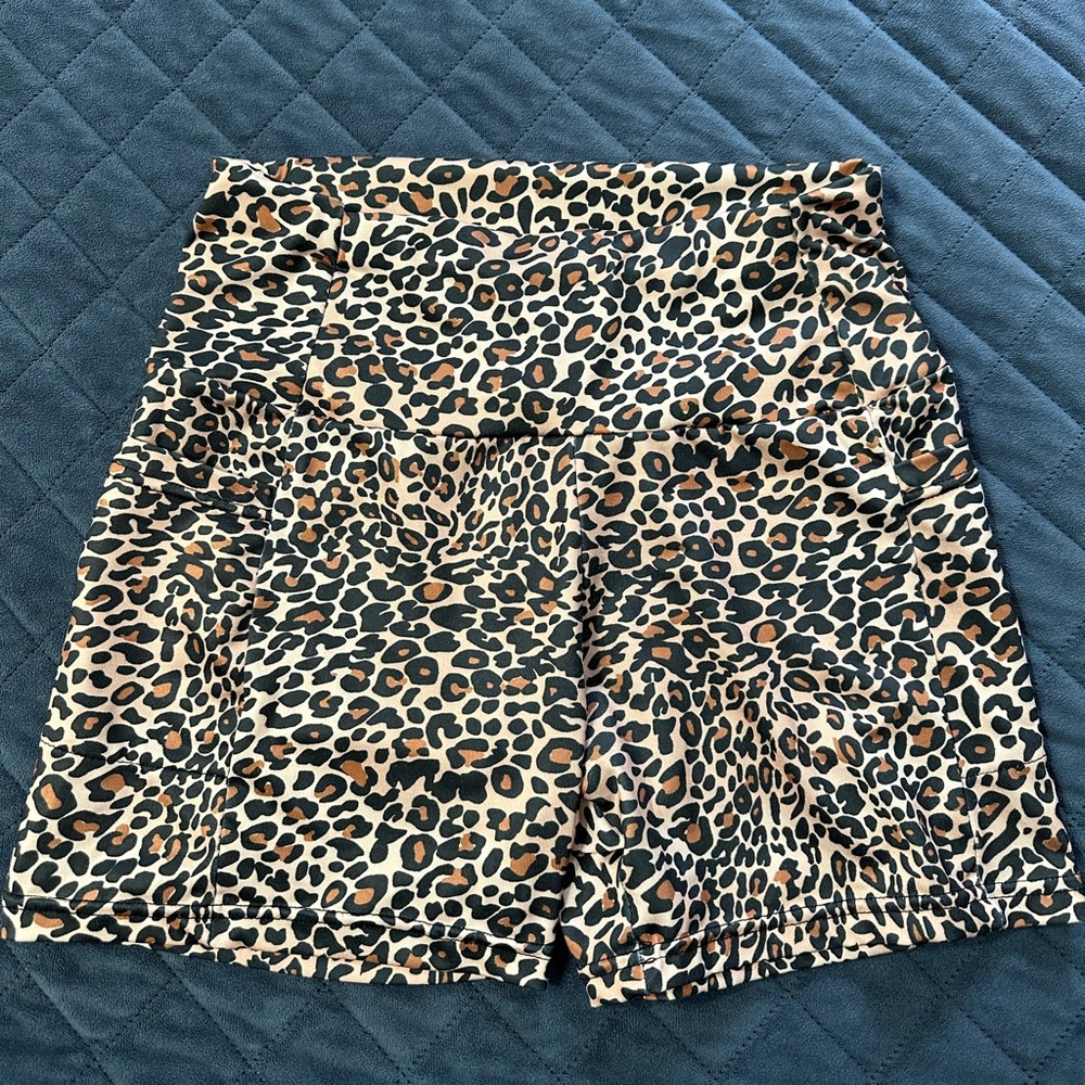 SHEIN leopard print shorts